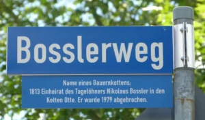 Gladbecker Straßennamen - Legendenschild Bosslerweg